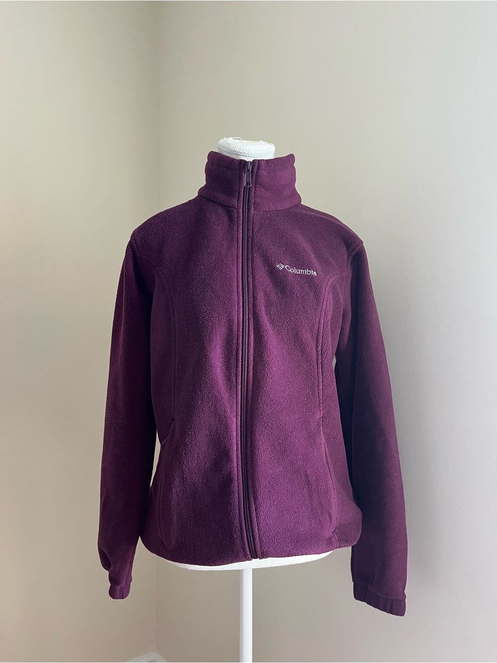 Columbia Women's Deep Plum Full-Zip Teddy Fleece Jacket